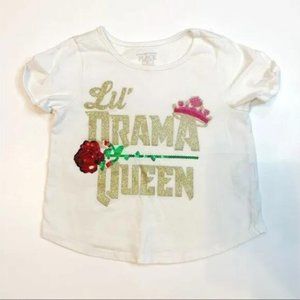 Lil Drama Queen glitter rose tee